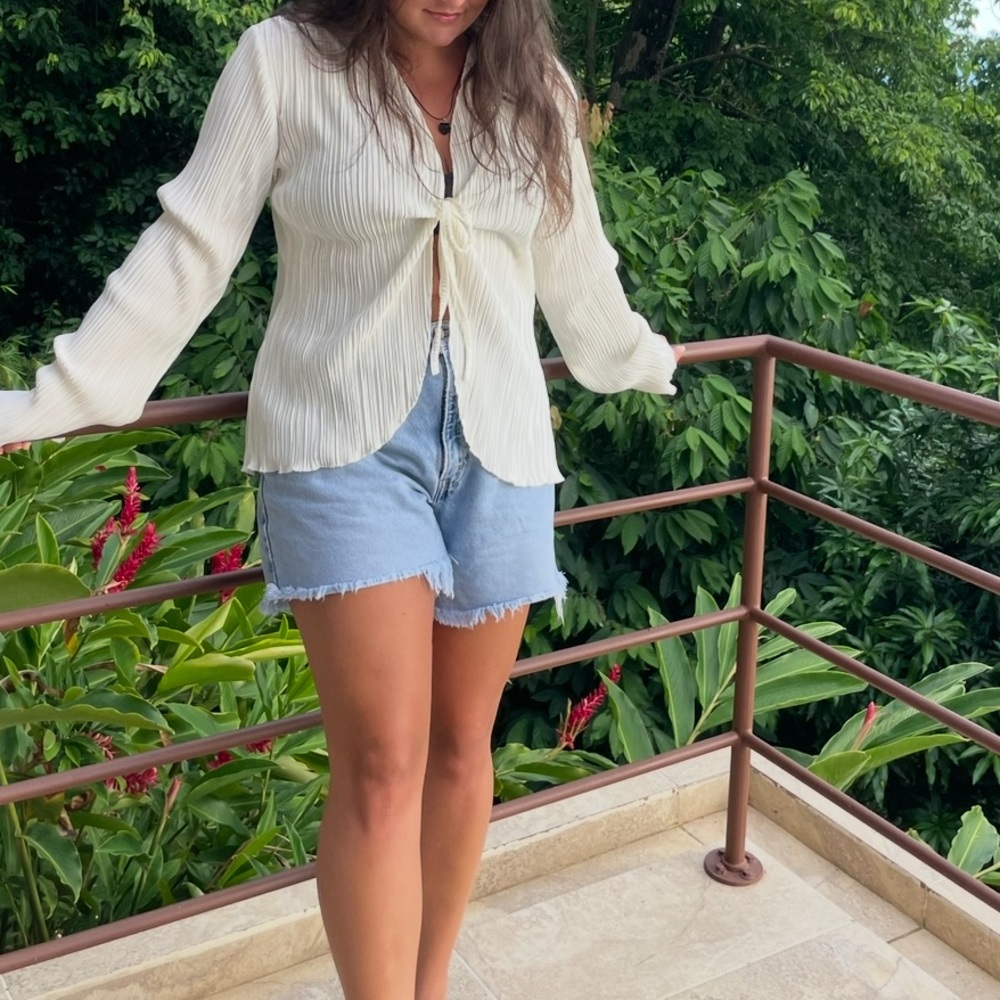 Elegant Open Front Women's Top